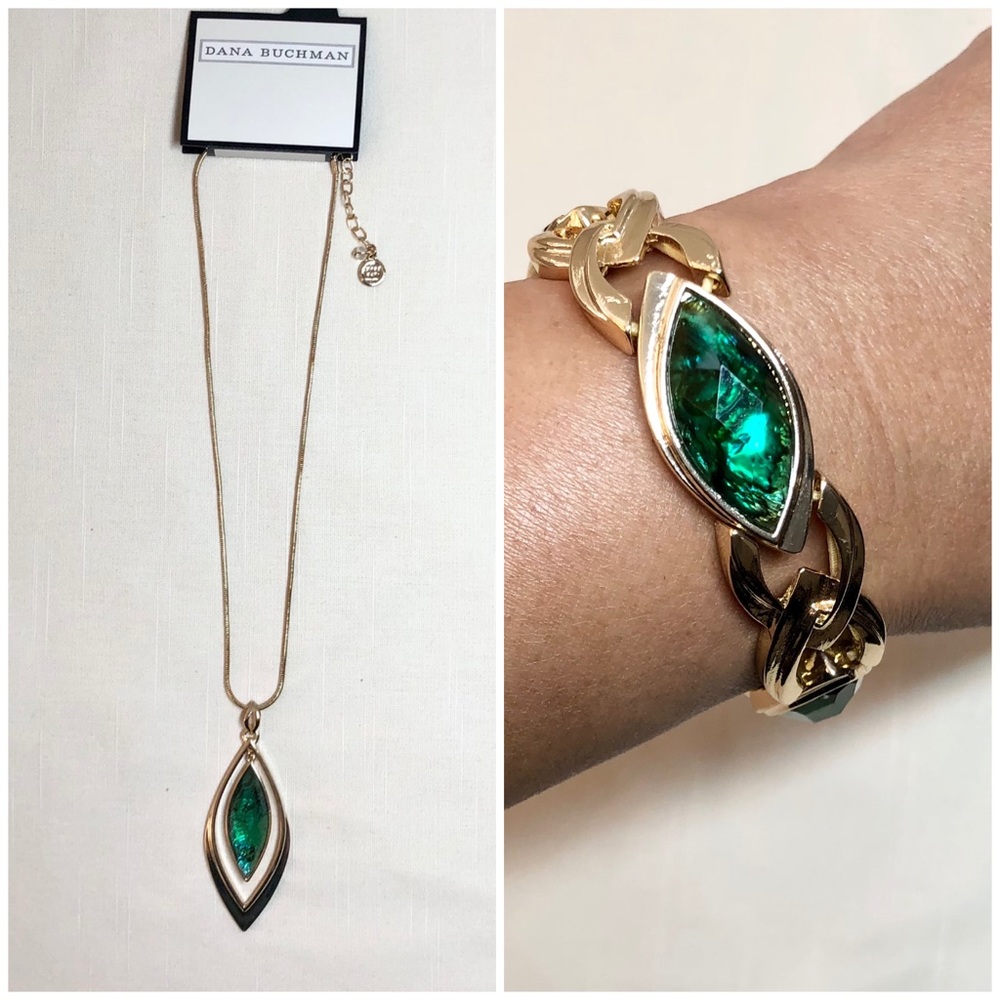 2pc Dana Buchman Set Matching Necklace & Bracelet